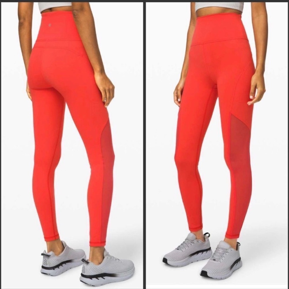 Lululemon EXC Mastered Motion HR Tight 28" Long size 12 pockets mesh